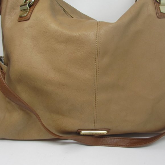 WOMEN LARGE TAN STEVE MADDEN DESIGNER TOTE BAG HANDBAG PURSE! - Picture 1 of 11